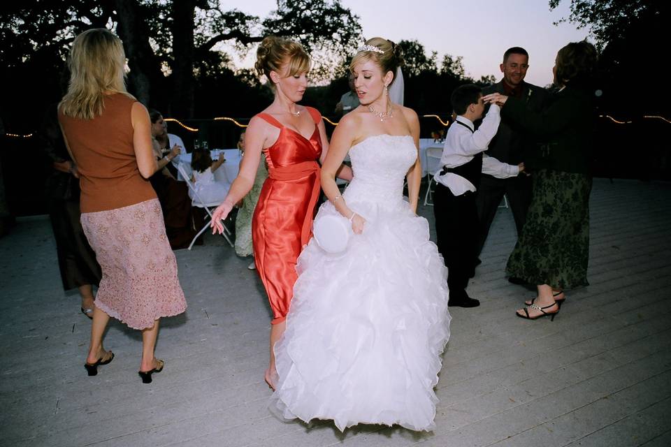 Bride dancing