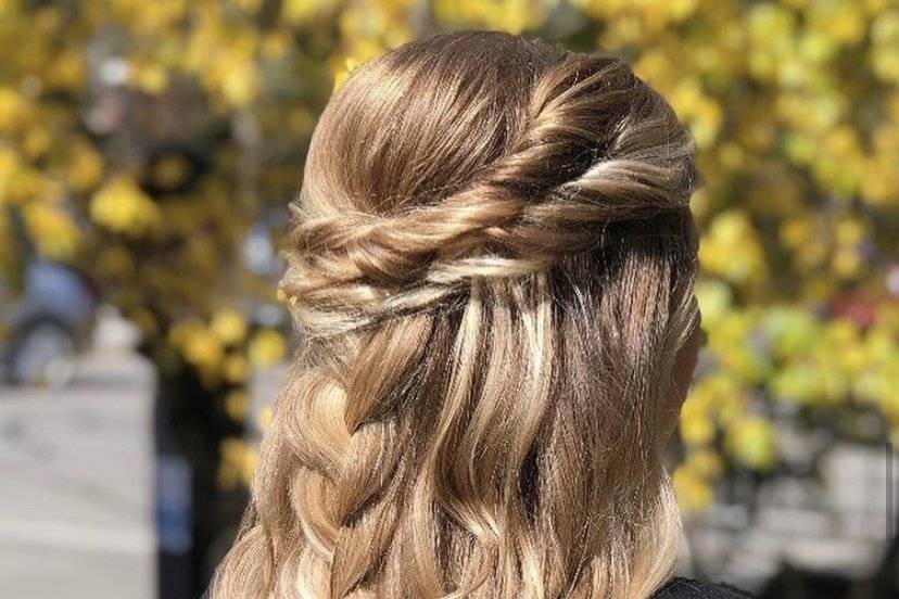 Multiple Braids Half Up