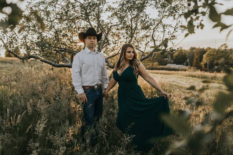 Romantic orchard photo sites
