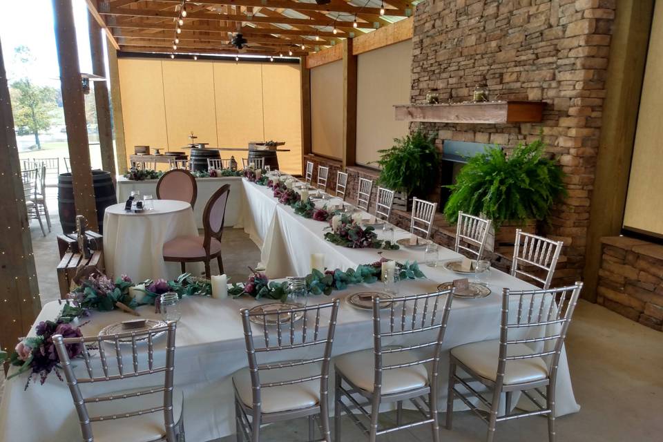 Bridal party seating set-up