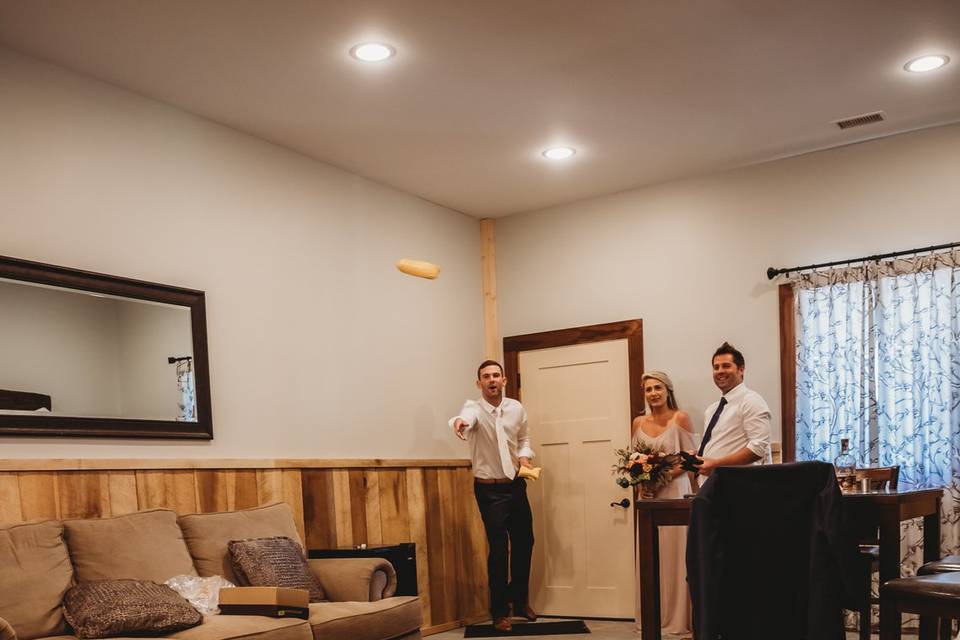 Groom's suite fun!