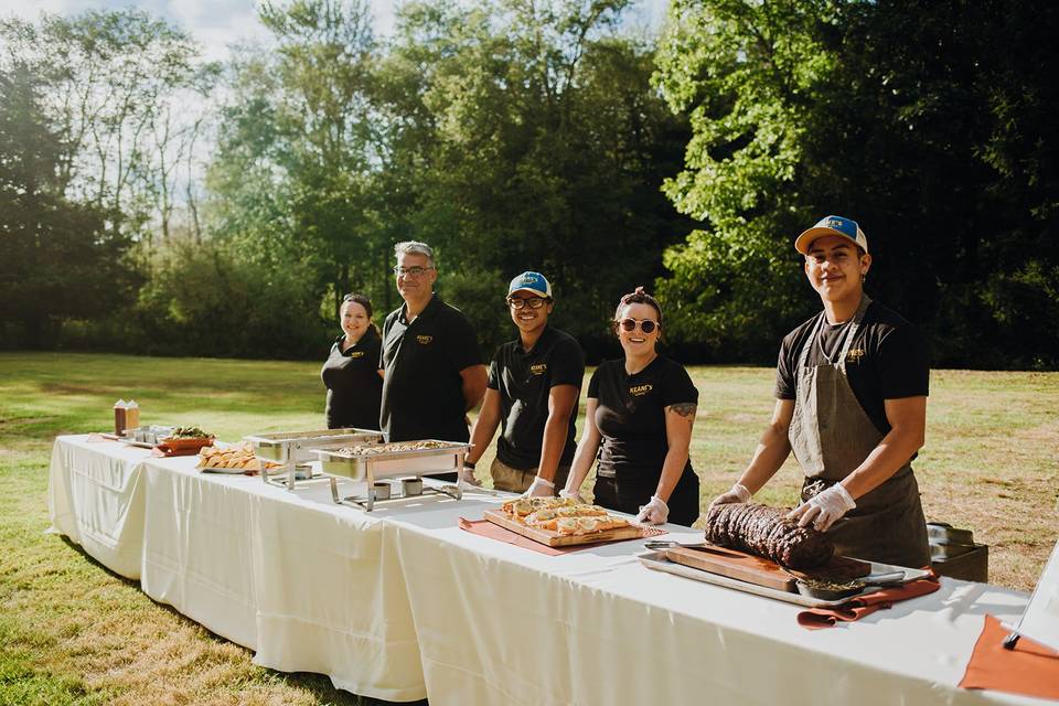 Experienced staff at buffet