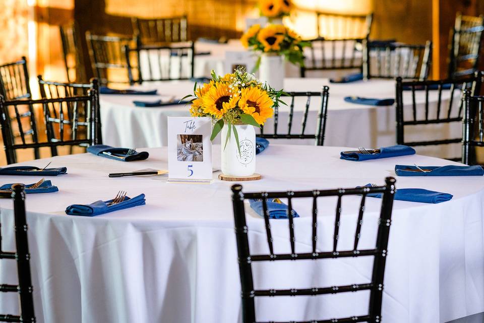 Reception Set up at the Guild