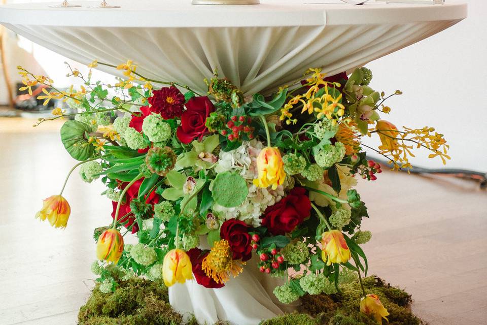 Wedding cake display