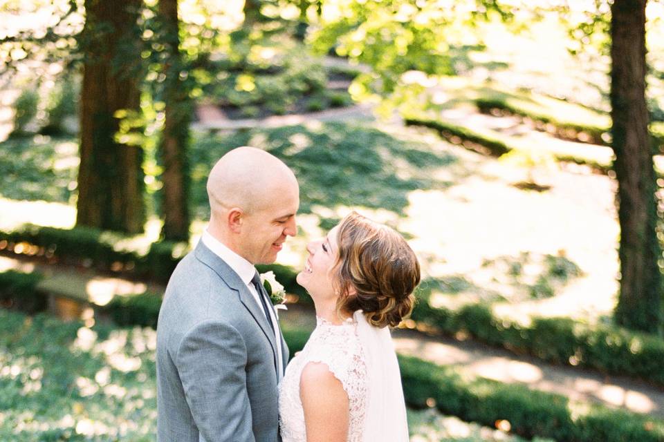 Couple in garden