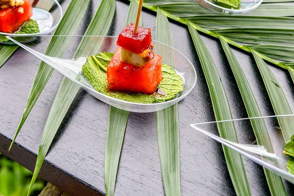 Watermelon Brie Bites