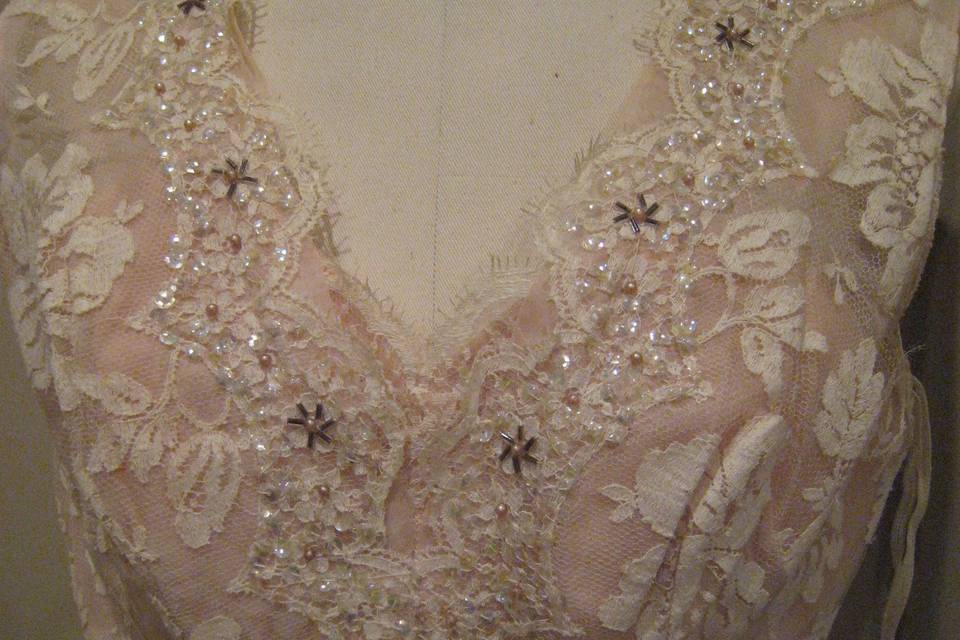 Grandmother's gown close-up