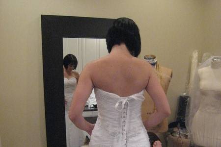 Fitting the wedding dress