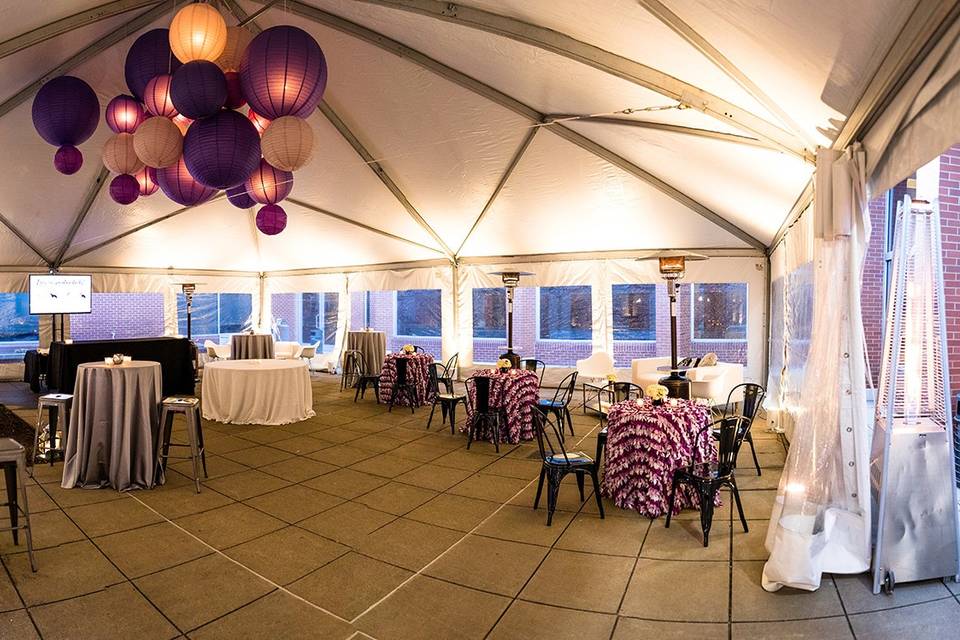 Courtyard tented