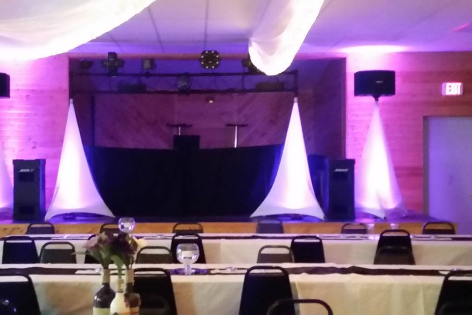 Wedding reception setup