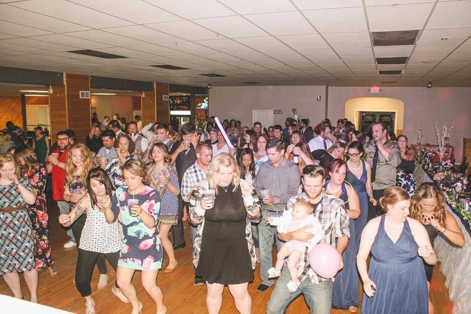 Guests dancing