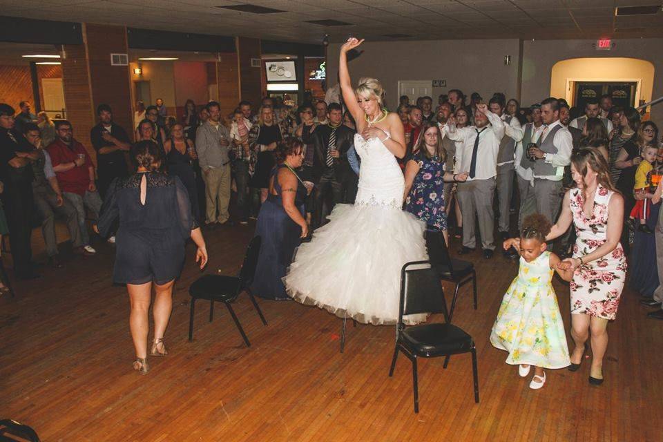 Bride dancing