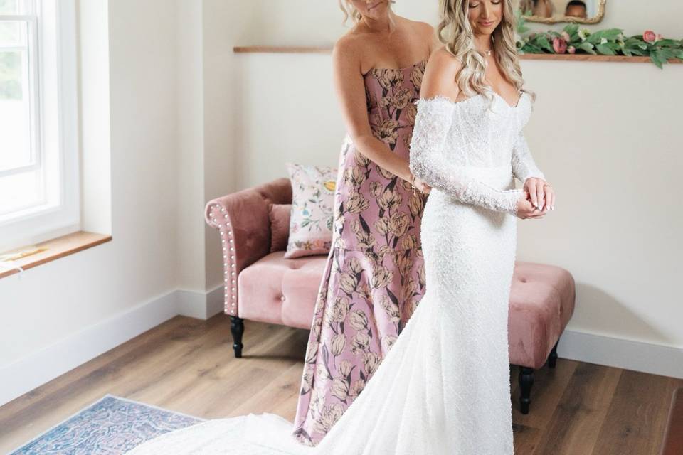 Getting ready in our bridal