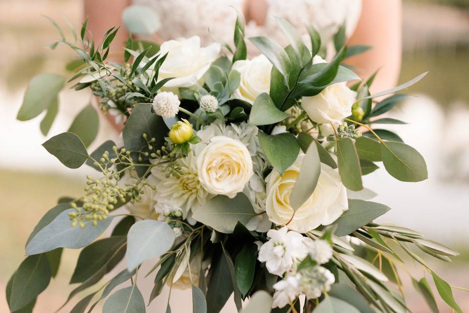 White florals & greenery