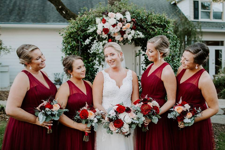 Blush & Burgundy flowers