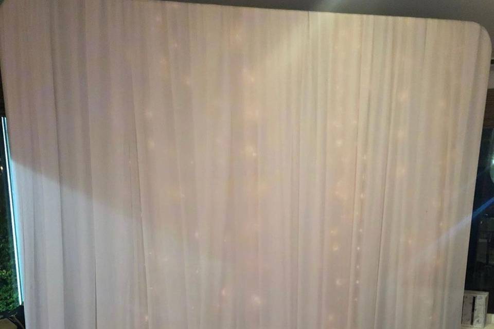 Hanging curtain with lights