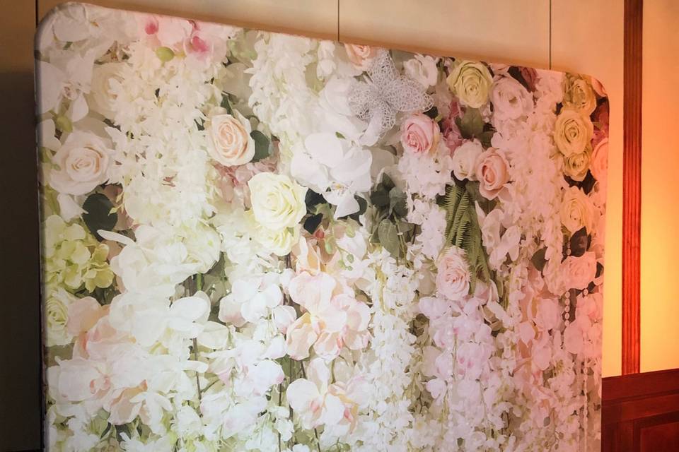 Flower wall printed backdrop