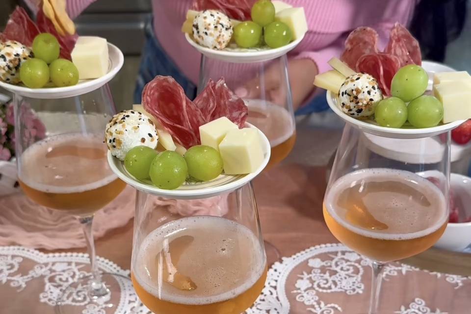 Charcuterie wine cups