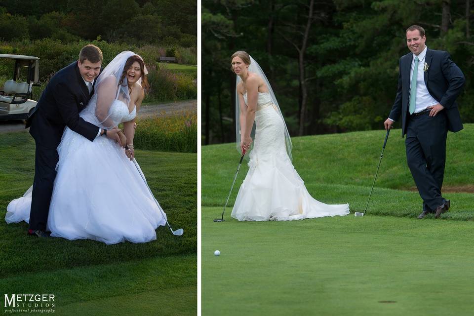 Golf wedding pictures