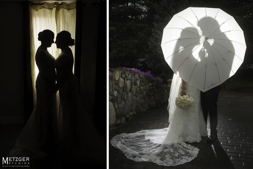 Silhouette wedding pictures