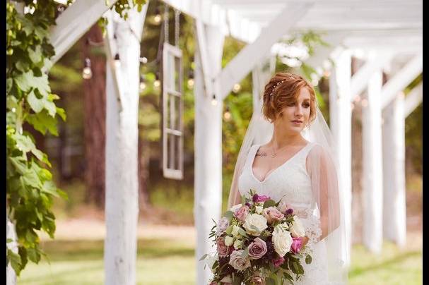 Bride under the Pergola