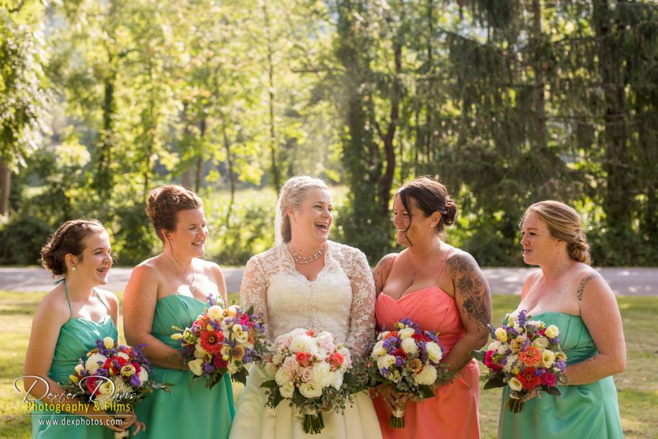 Bride and friends