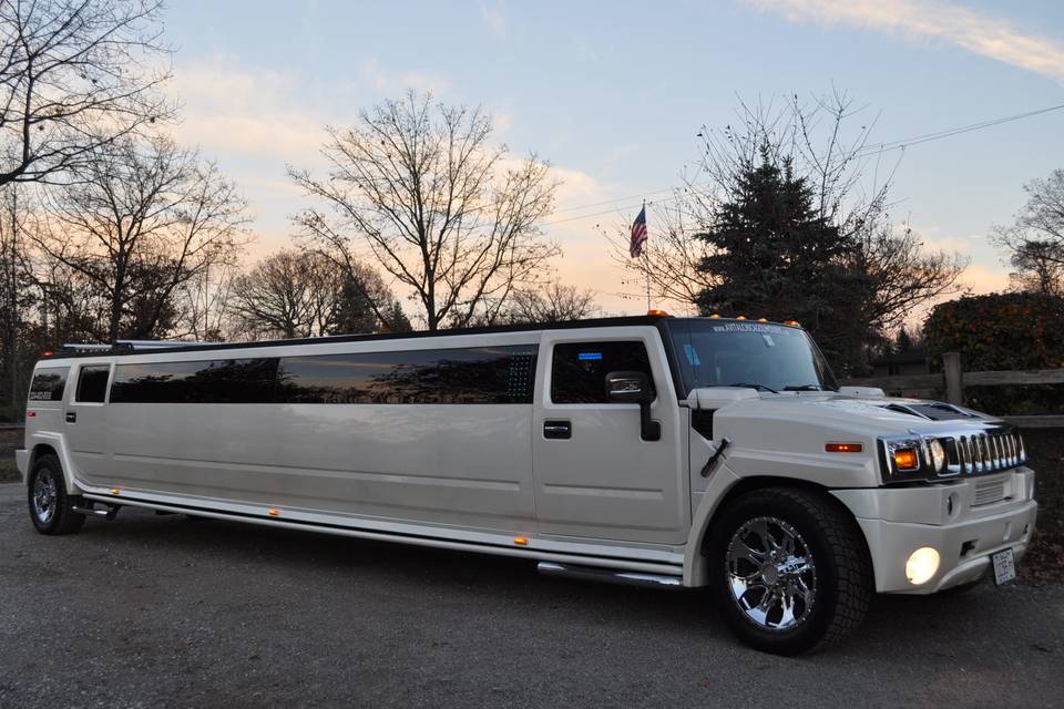 Limo at sunset