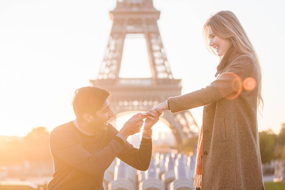 Wedding proposal Paris