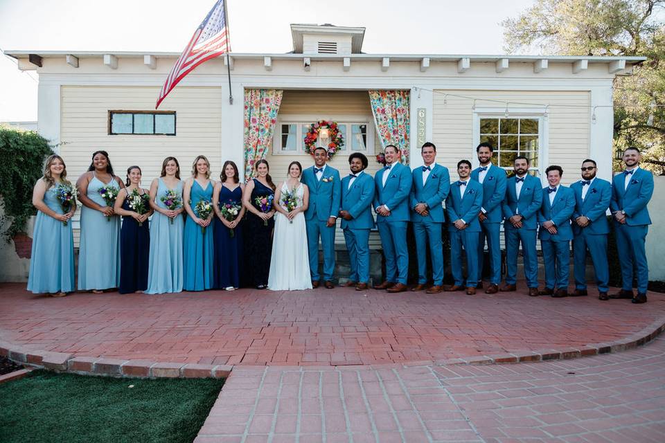 Large bridal party