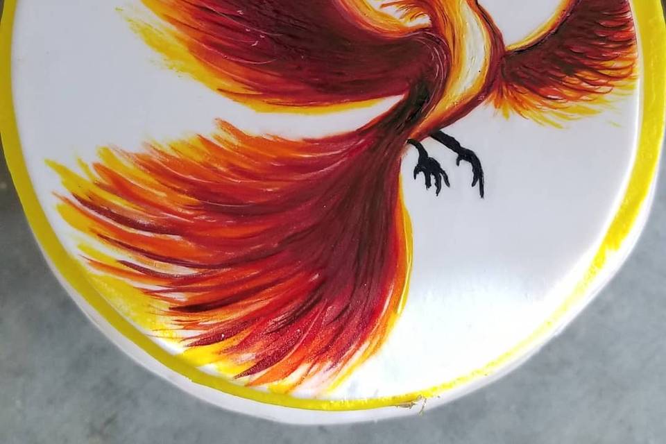 Hand Painted Phoenix