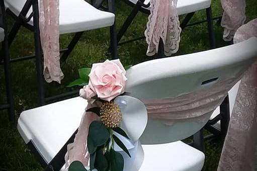Decorated ceremony chair