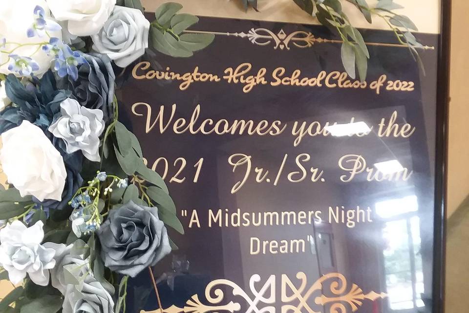 Prom Welcome signage