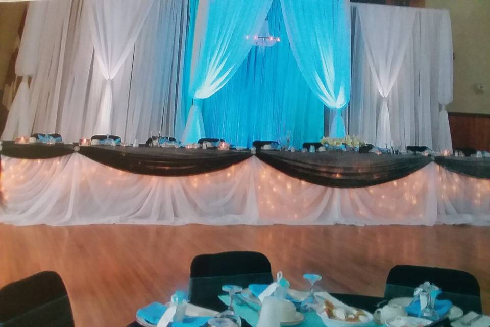 Head table/backdrop