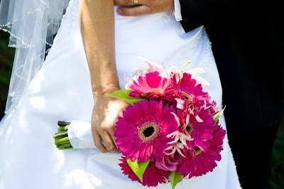 Bride holding her bouquet