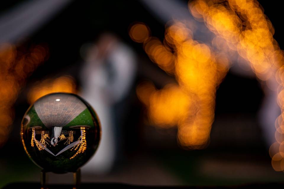 Lensball Wedding Portrait