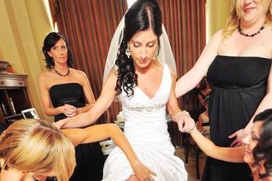 Bride with the bridesmaids