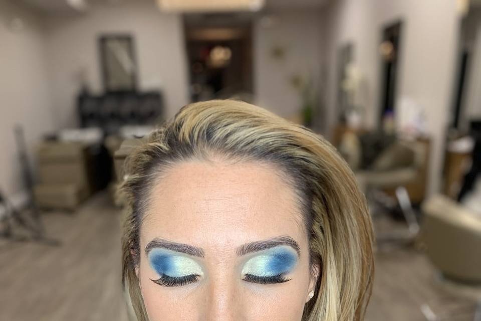 Aqua, Teal, Blue Smokey Eyes