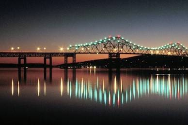 View of the Tappan Zee Bridge at Night