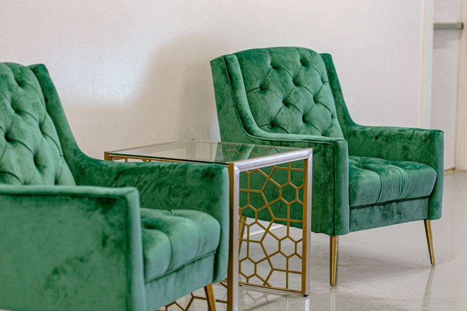 Emerald Green Velvet Chair