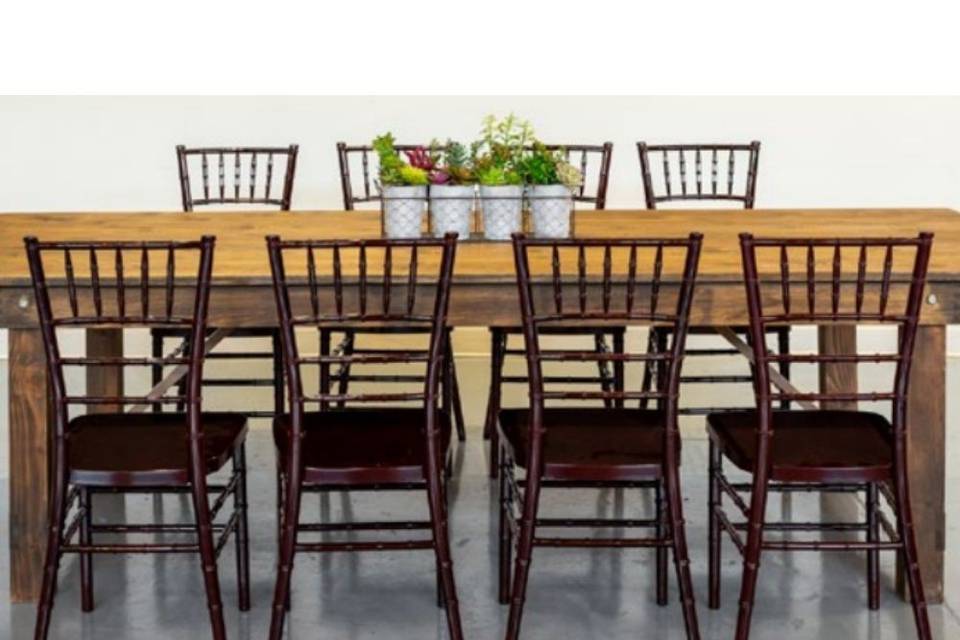 Mahogany Chair Farm Table