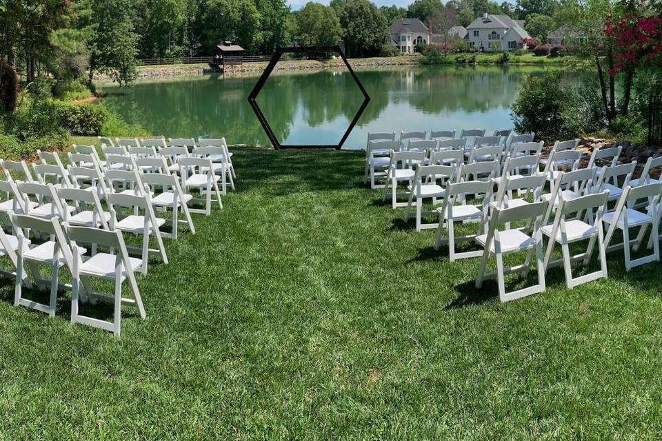 Chairs and Hexagon Arch