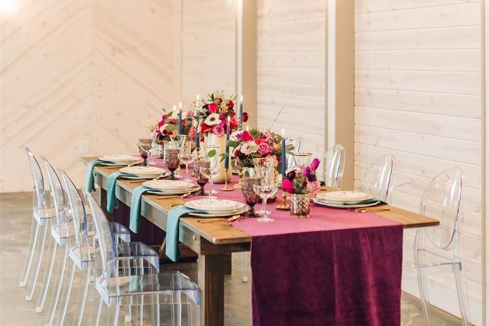 Farm Table and Ghost Chairs