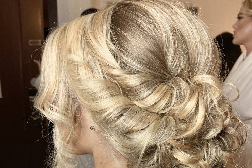 Curly updo