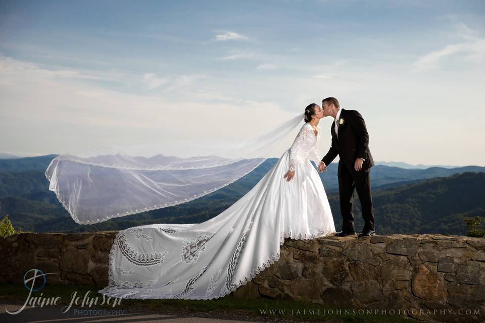 Couple with Mountains.