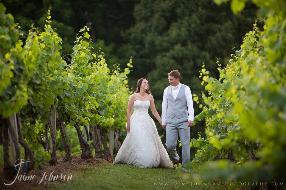 Couple in a Vineyard.