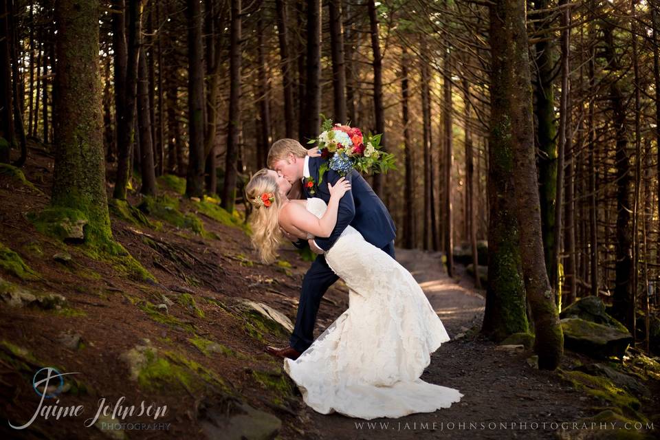 Couple in the forest.