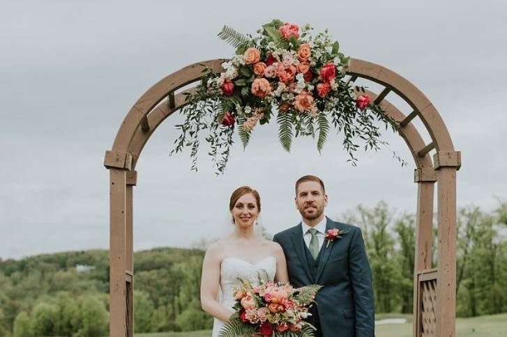 Wooden wedding arch