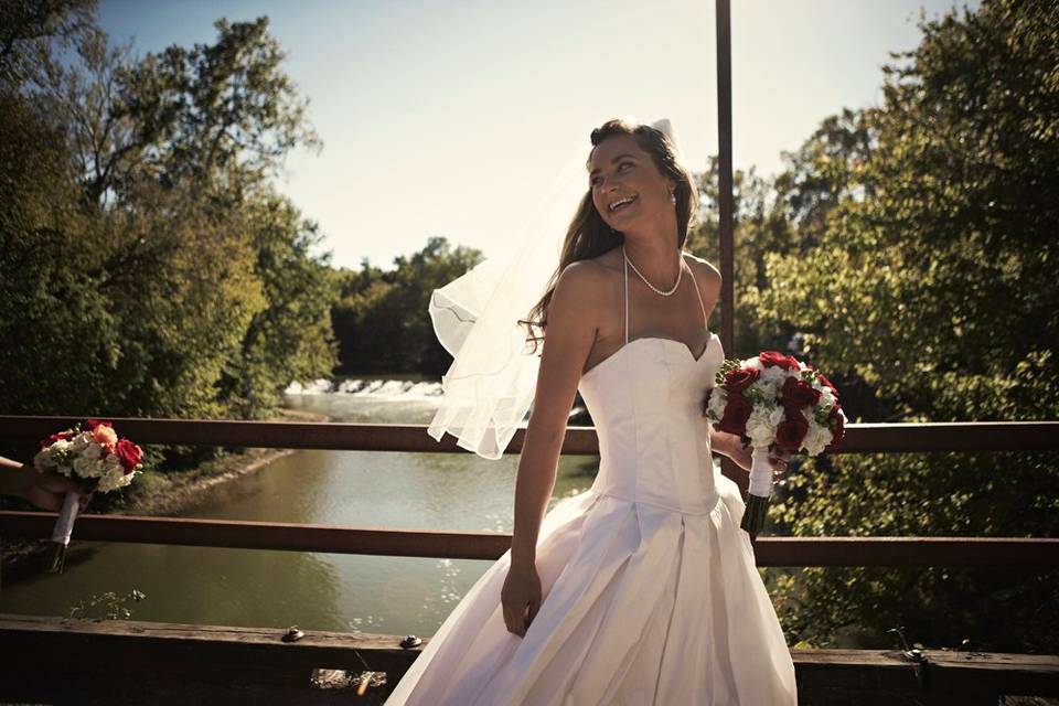 Bride holding her bouquet