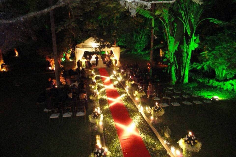 Illuminated Ceremony Walkway.