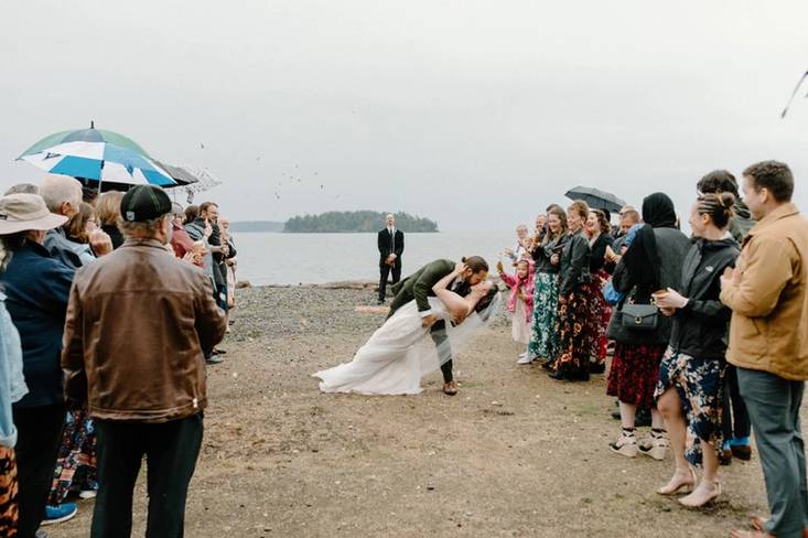 Rainy Beach Ceremony